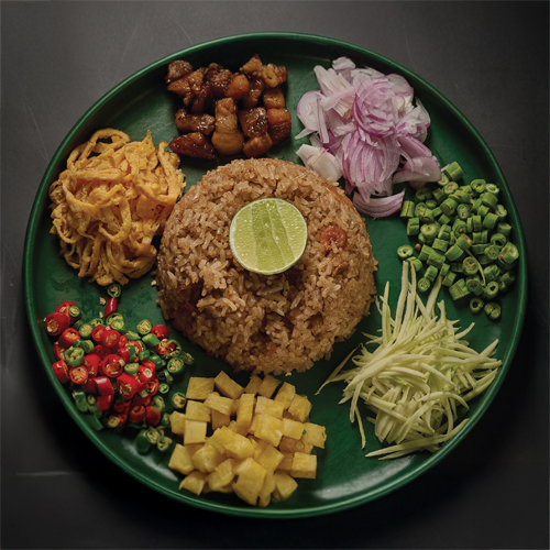 Thai Southern Rice With Sweet Pork Chili Mix Green Herbs